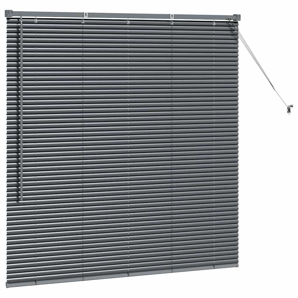 vidaXL Βενετσιάνικες Ρόδες Σκούρο Γκρι 130 x 125 εκ Αλουμίνιο
