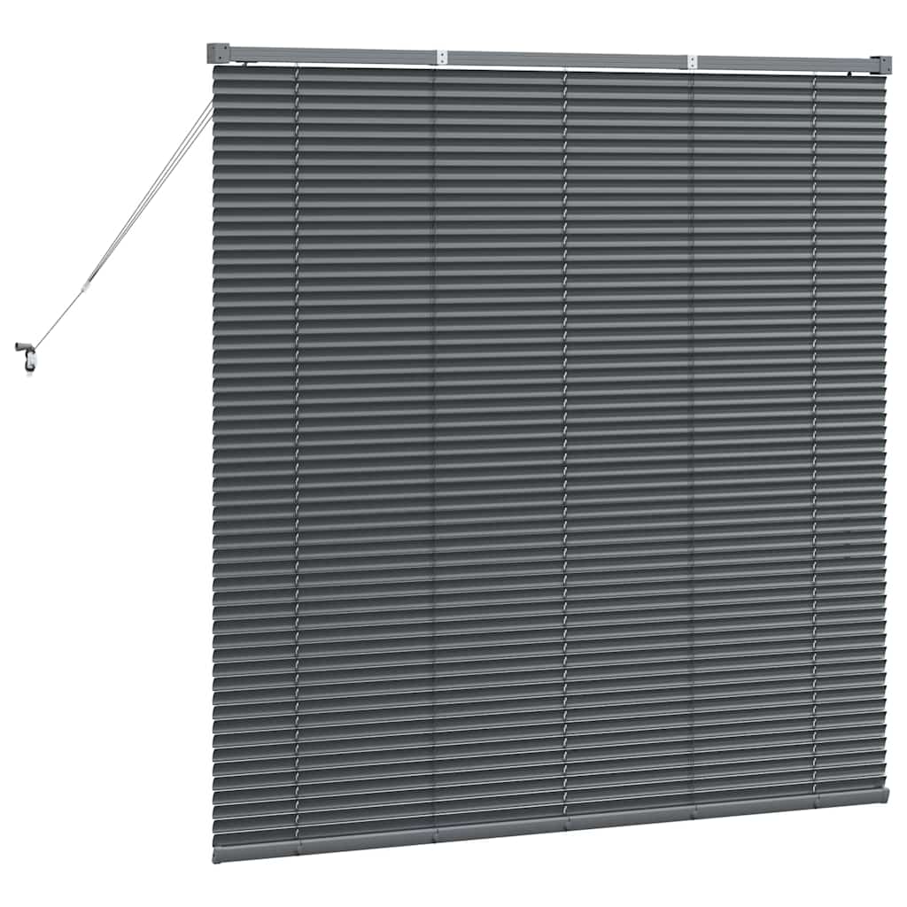 vidaXL Βενετσιάνικες Ρόδες Σκούρο Γκρι 130 x 135 εκ Αλουμίνιο