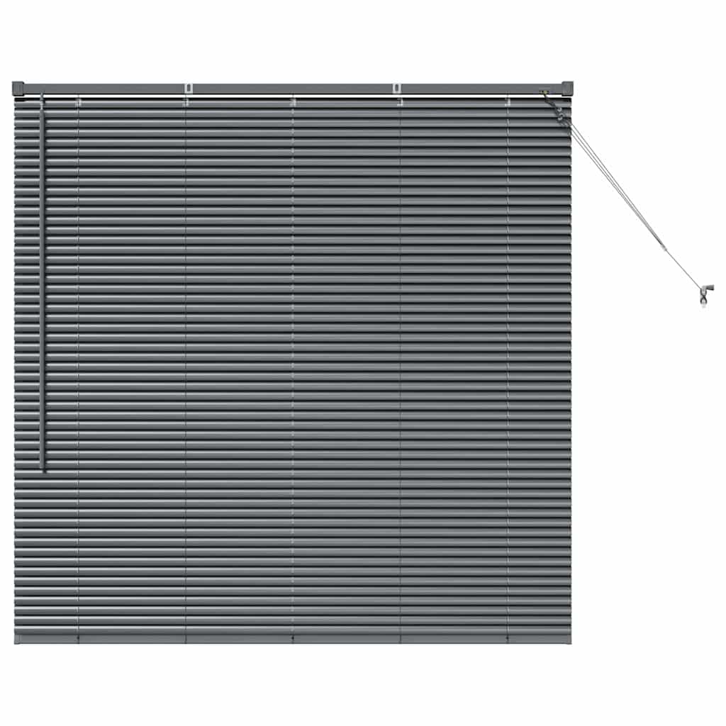 vidaXL Βενετσιάνικες Ρόδες Σκούρο Γκρι 130 x 135 εκ Αλουμίνιο