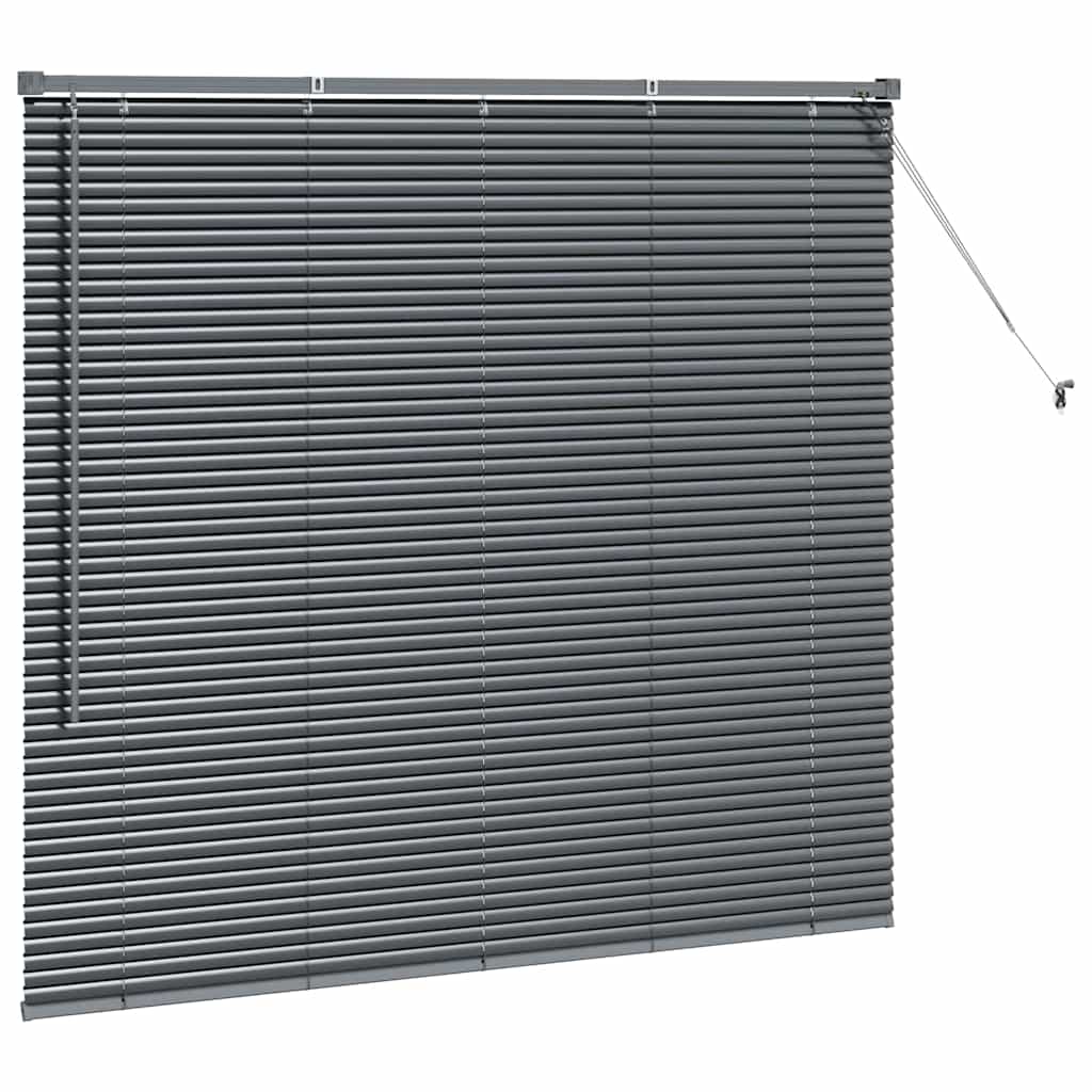 vidaXL Βενετσιάνικες Ρόδες Σκούρο Γκρι 130 x 140 cm Αλουμίνιο