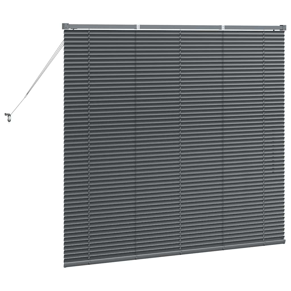 vidaXL Βενετσιάνικες Ρόδες Σκούρο Γκρι 130 x 140 cm Αλουμίνιο