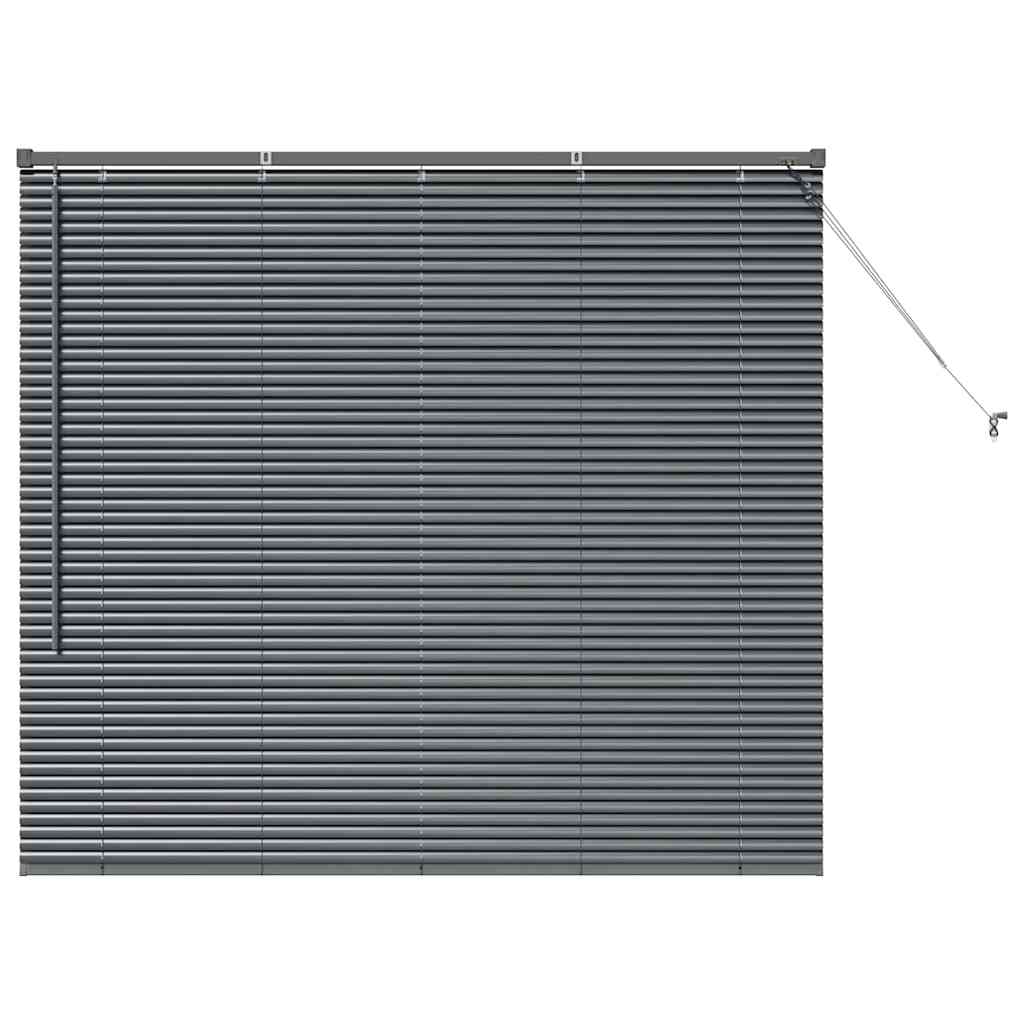 vidaXL Βενετσιάνικες Ρόδες Σκούρο Γκρι 130 x 140 cm Αλουμίνιο