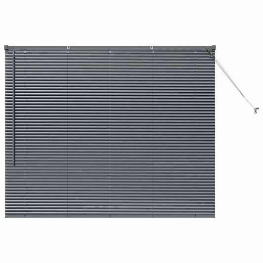 vidaXL Βενετσιάνικες Ρόδες Σκούρο Γκρι 130 x 155 εκ Αλουμίνιο
