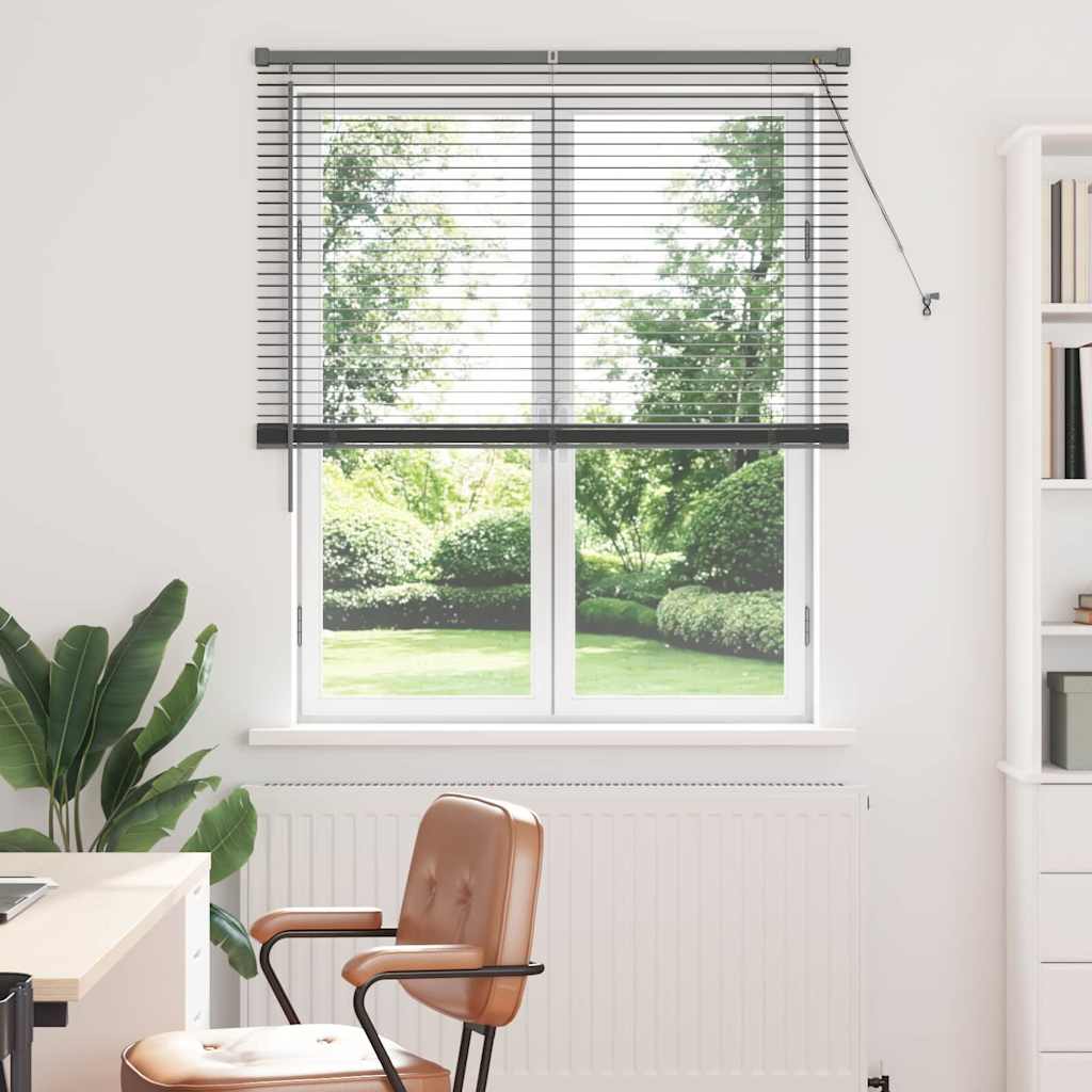 vidaXL Βενετσιάνικες Ρόδες Σκούρο Γκρι 175 x 110 εκ Αλουμίνιο