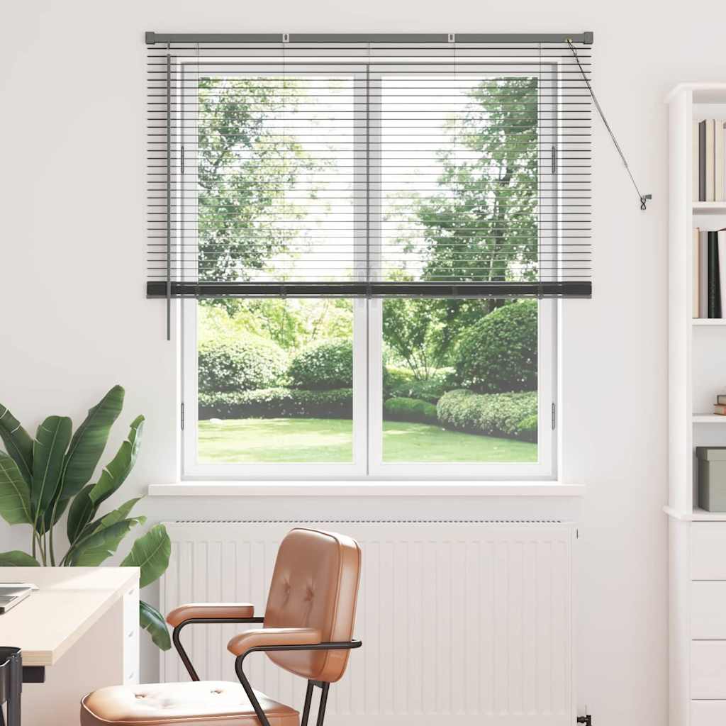 vidaXL Βενετσιάνικες Ρόδες Σκούρο Γκρι 175 x 135 εκ Αλουμίνιο