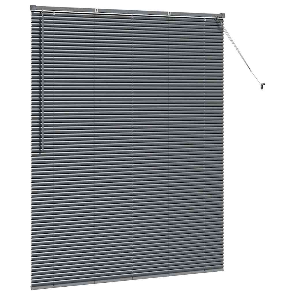 vidaXL Βενετσιάνικες Ρόδες Σκούρο Γκρι 175 x 150 εκ Αλουμίνιο
