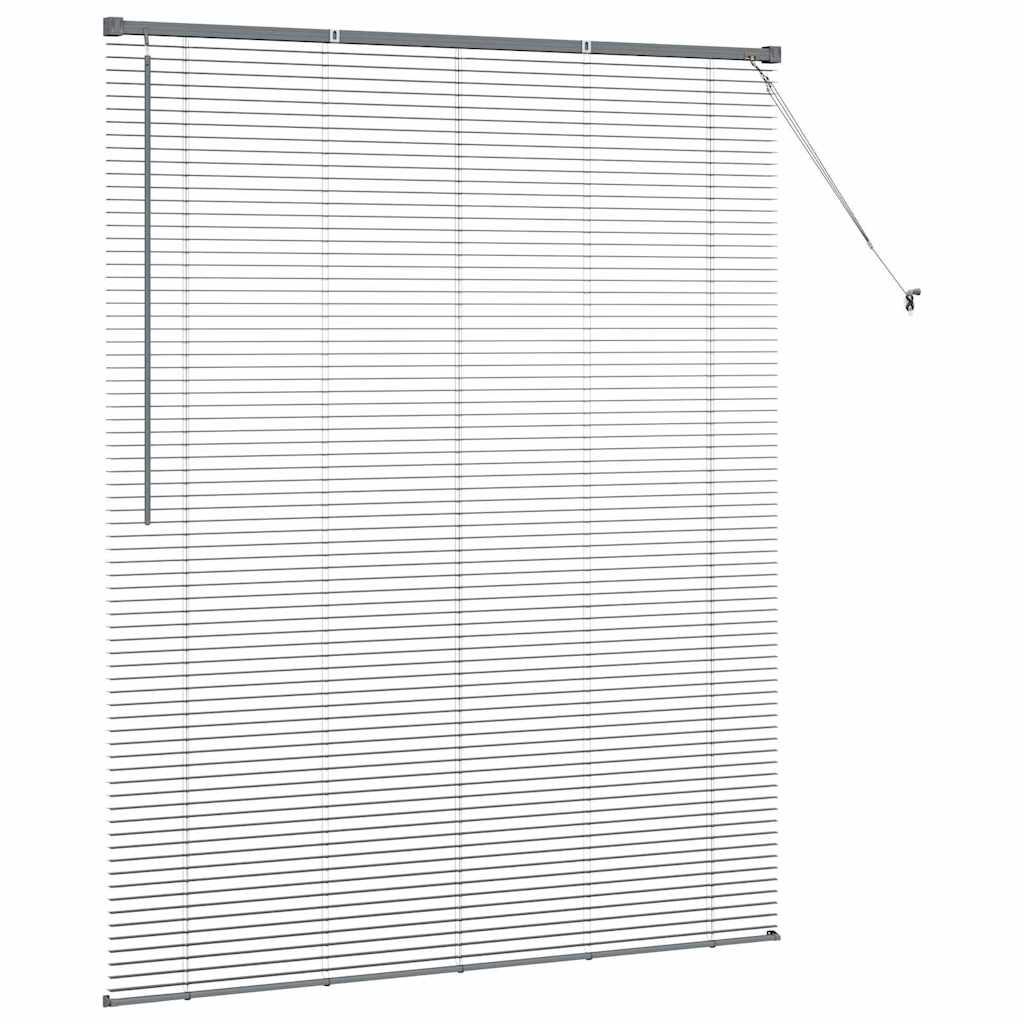 vidaXL Βενετσιάνικες Ρόδες Σκούρο Γκρι 175 x 150 εκ Αλουμίνιο