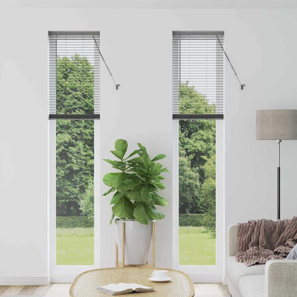 vidaXL Βενετσιάνικες Ρόδες Σκούρο Γκρι 220 x 40 εκ Αλουμίνιο