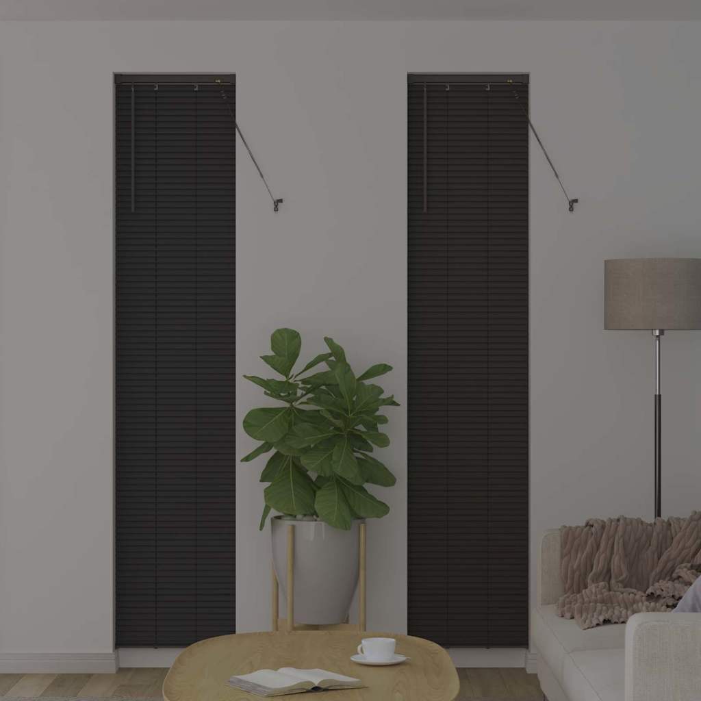 vidaXL Βενετσιάνικες Ρόδες Σκούρο Γκρι 220 x 40 εκ Αλουμίνιο