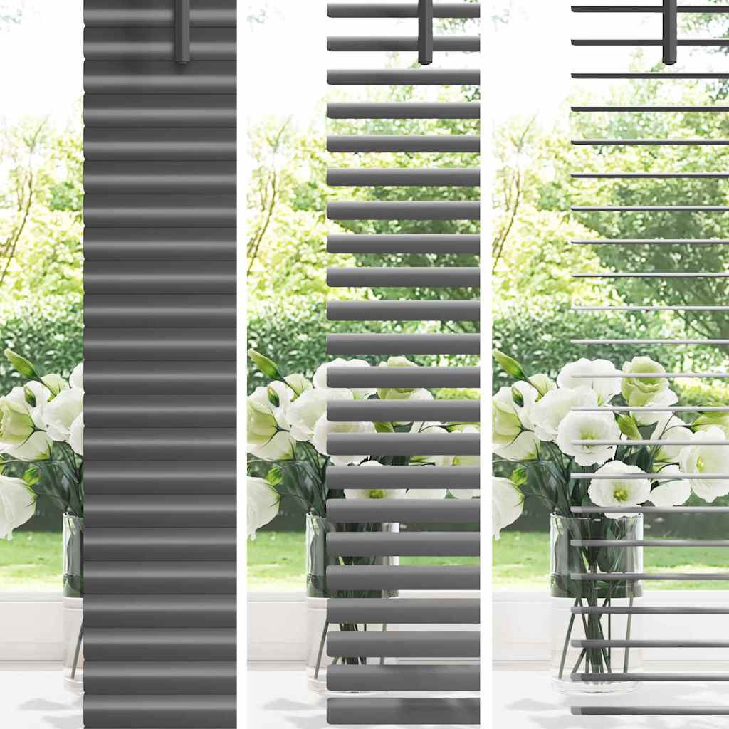 vidaXL Βενετσιάνικες Ρόδες Σκούρο Γκρι 220 x 40 εκ Αλουμίνιο