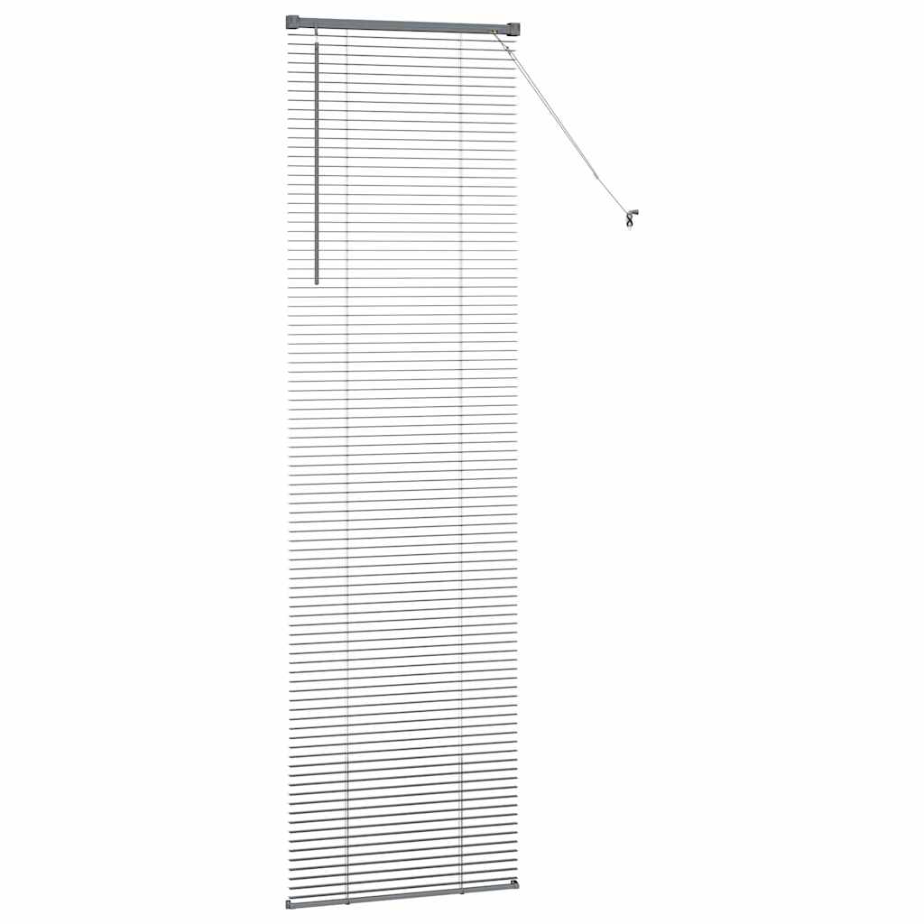 vidaXL Βενετσιάνικες Ρόδες Σκούρο Γκρι 220 x 55 εκ Αλουμίνιο