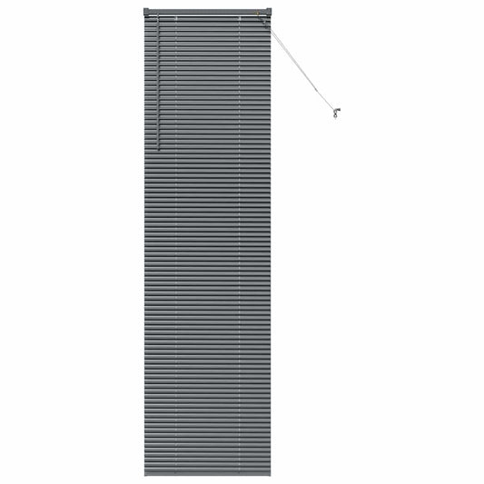 vidaXL Βενετσιάνικες Ρόδες Σκούρο Γκρι 220 x 55 εκ Αλουμίνιο