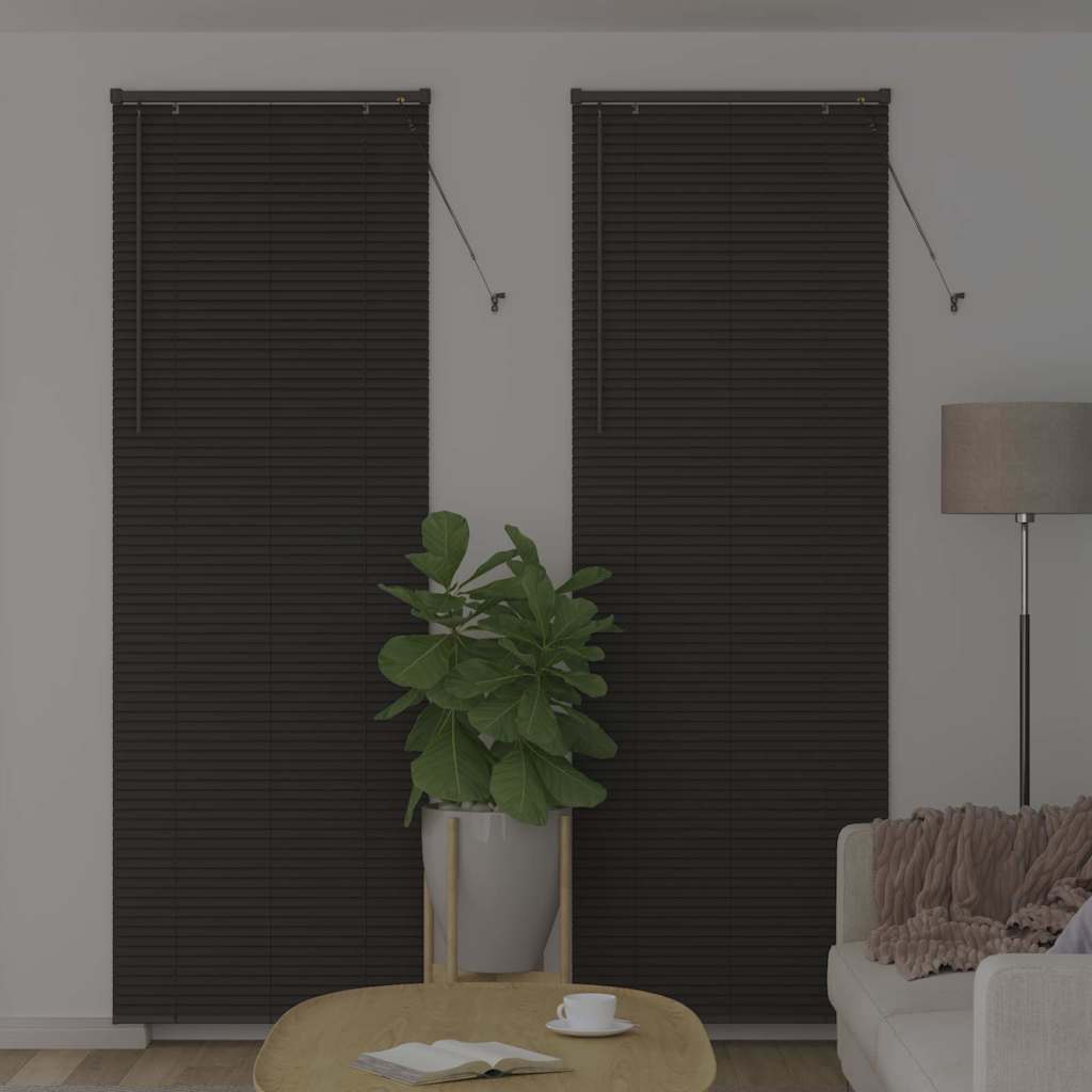 vidaXL Βενετσιάνικες Ρόδες Σκούρο Γκρι 220 x 75 εκ Αλουμίνιο