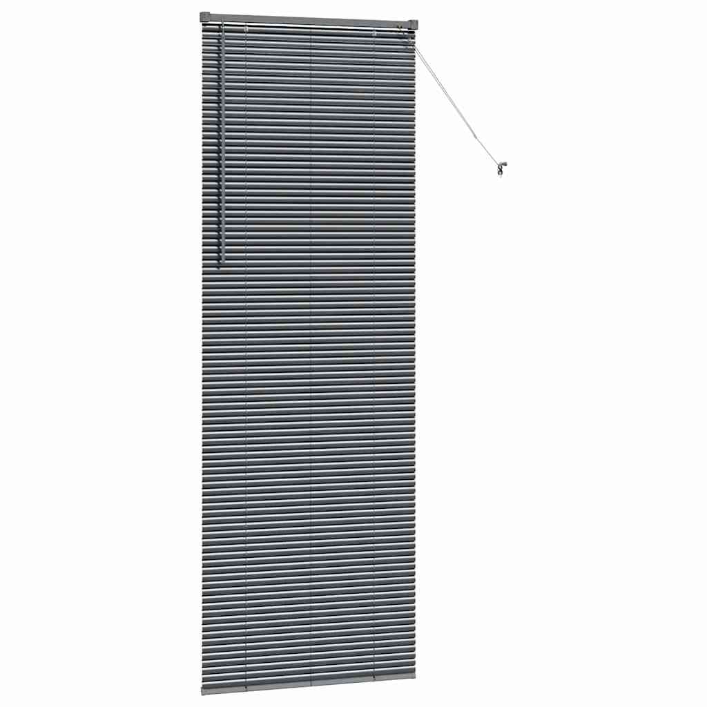 vidaXL Βενετσιάνικες Ρόδες Σκούρο Γκρι 220 x 75 εκ Αλουμίνιο