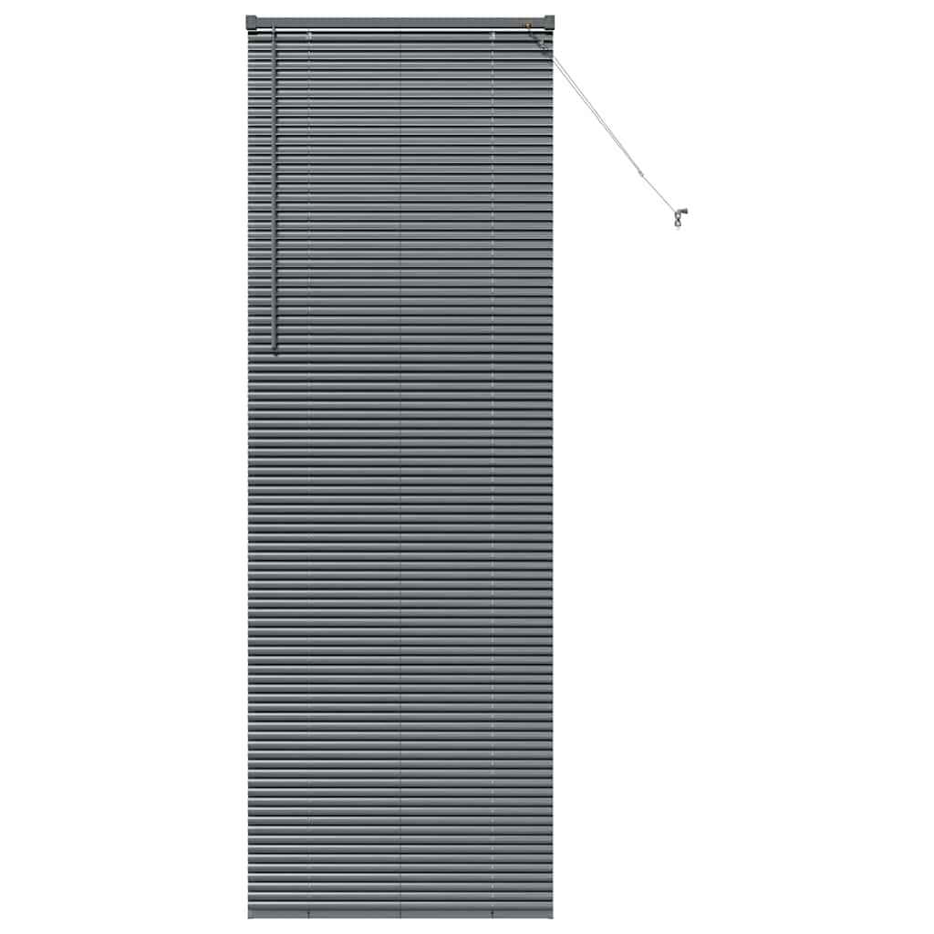 vidaXL Βενετσιάνικες Ρόδες Σκούρο Γκρι 220 x 75 εκ Αλουμίνιο