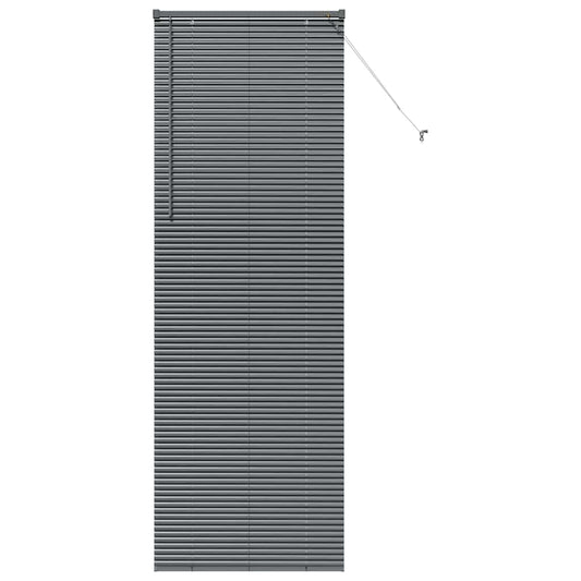 vidaXL Βενετσιάνικες Ρόδες Σκούρο Γκρι 220 x 75 εκ Αλουμίνιο