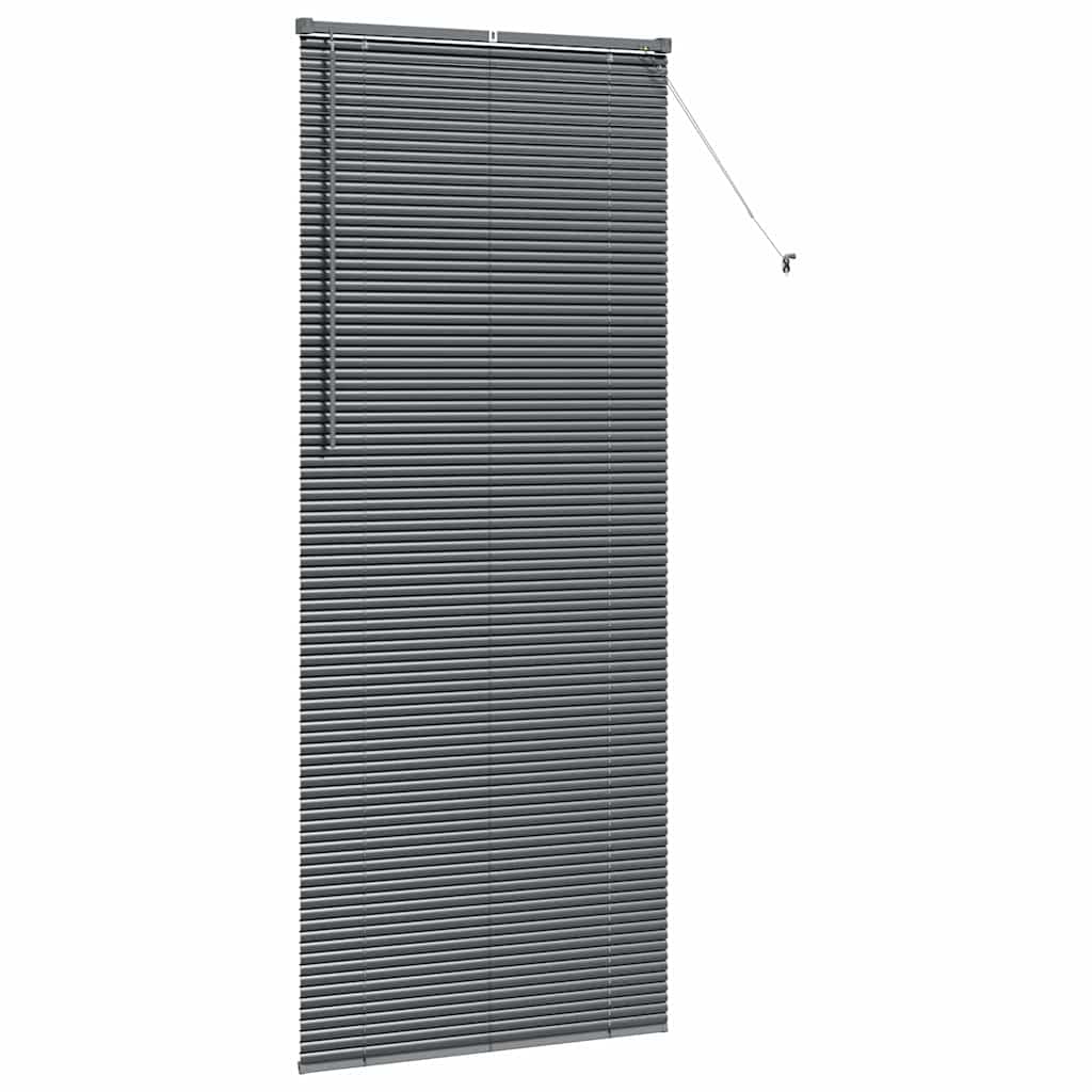 vidaXL Βενετσιάνικες Ρόδες Σκούρο Γκρι 220 x 85 εκ Αλουμίνιο