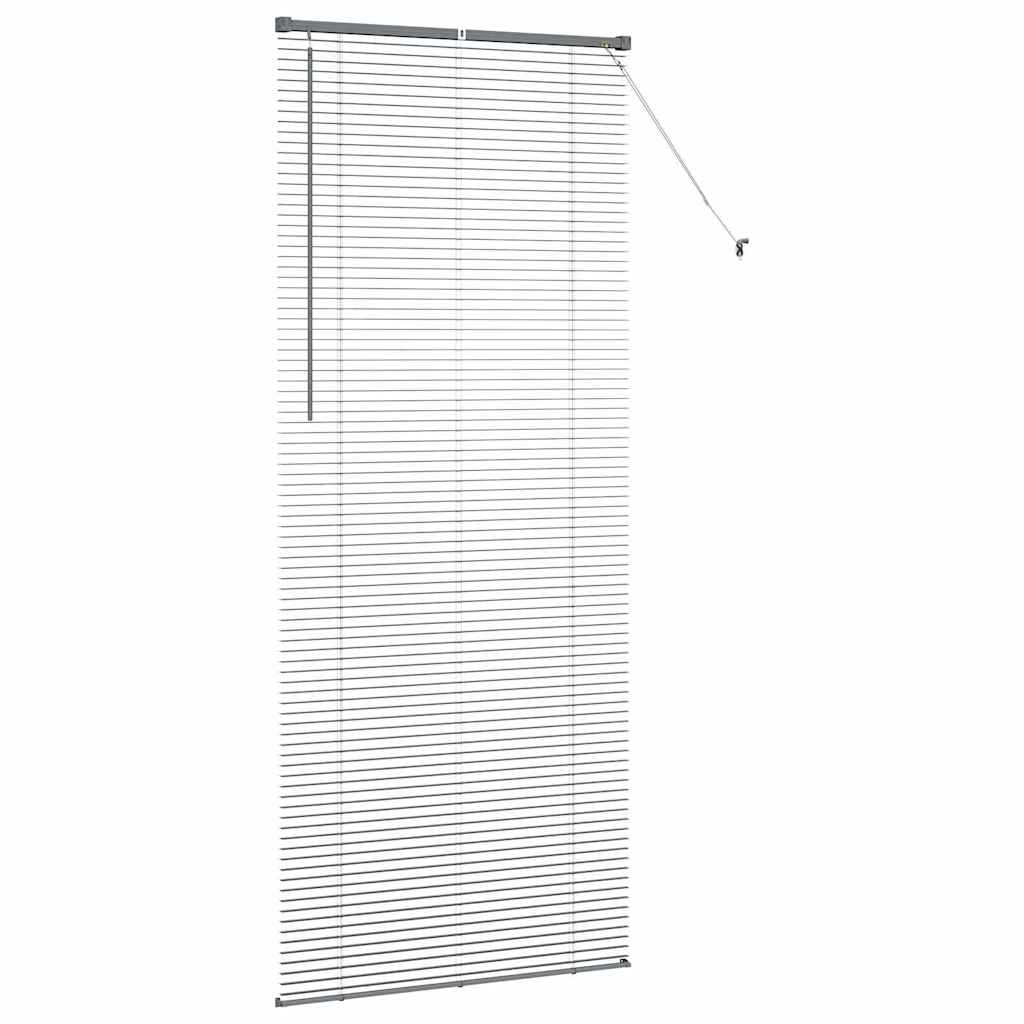 vidaXL Βενετσιάνικες Ρόδες Σκούρο Γκρι 220 x 85 εκ Αλουμίνιο