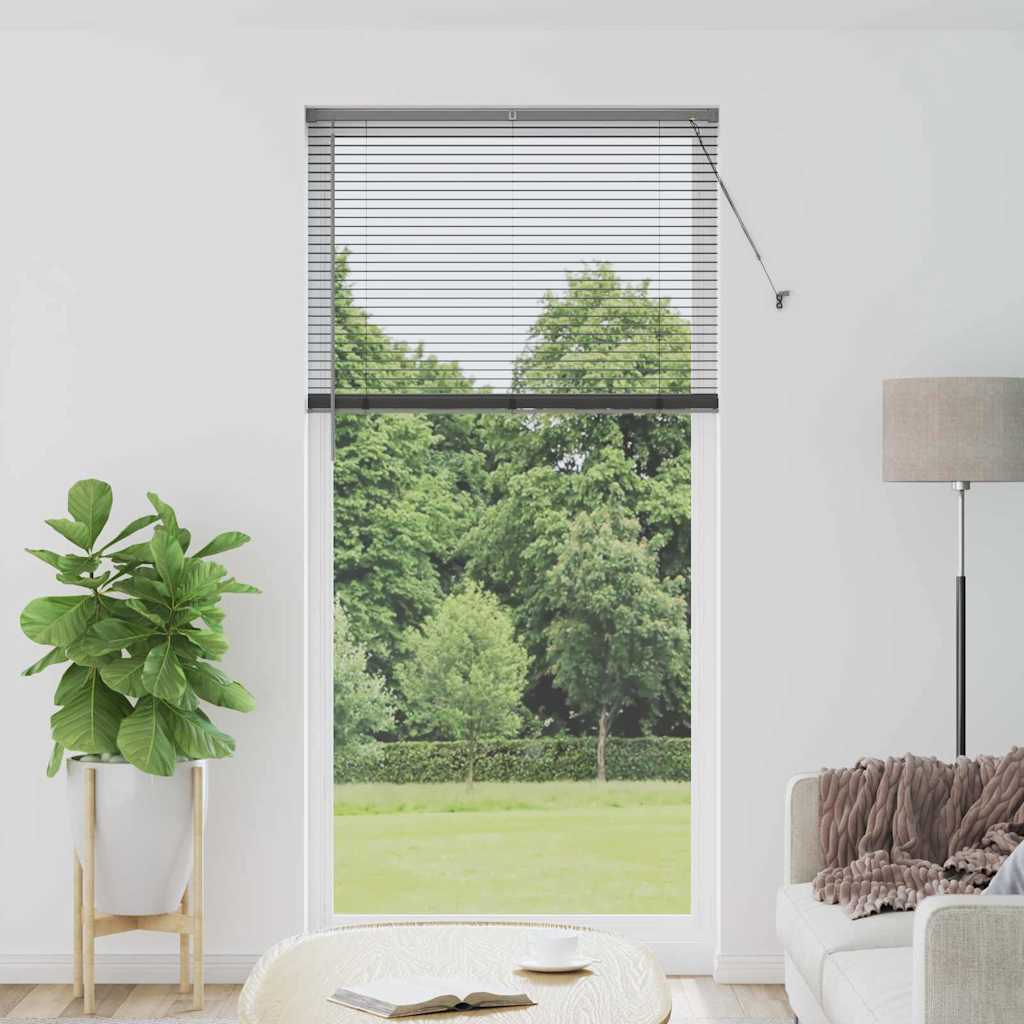 vidaXL Βενετσιάνικες Ρόδες Σκούρο Γκρι 220 x 100 cm Αλουμίνιο