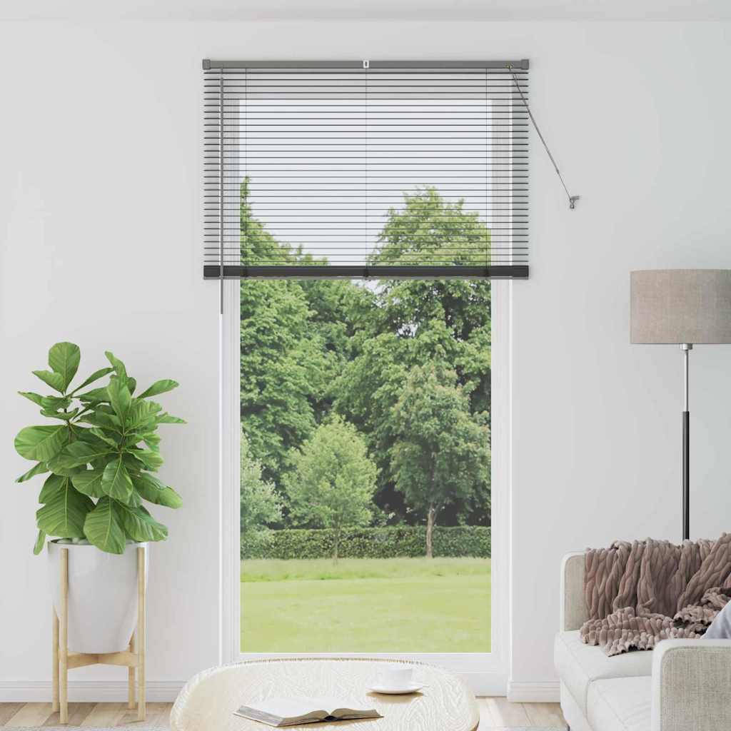 vidaXL Βενετσιάνικες Ρόδες Σκούρο Γκρι 220 x 110 cm Αλουμίνιο