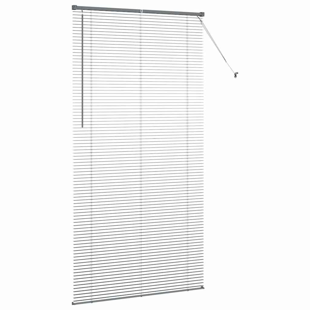 vidaXL Βενετσιάνικες Ρόδες Σκούρο Γκρι 220 x 110 cm Αλουμίνιο