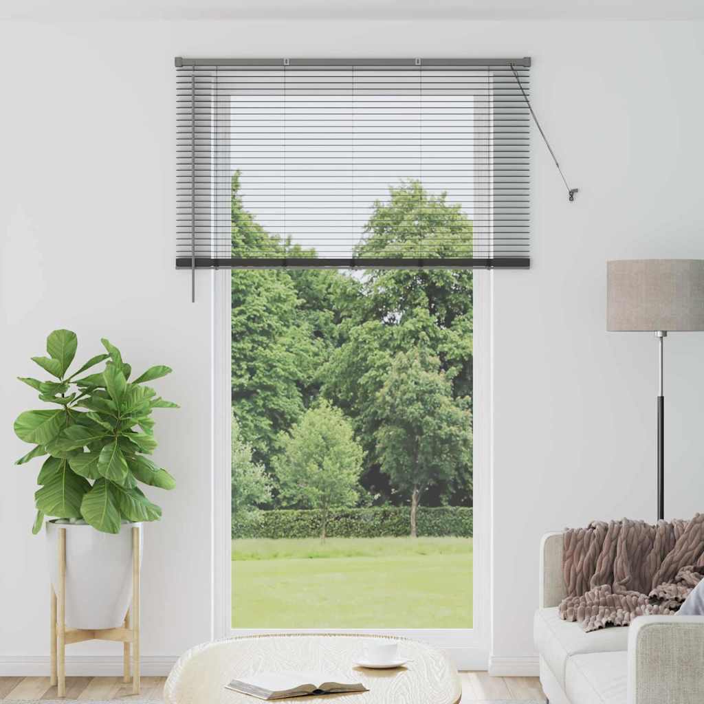 vidaXL Βενετσιάνικες Ρόδες Σκούρο Γκρι 220 x 125 εκ Αλουμίνιο
