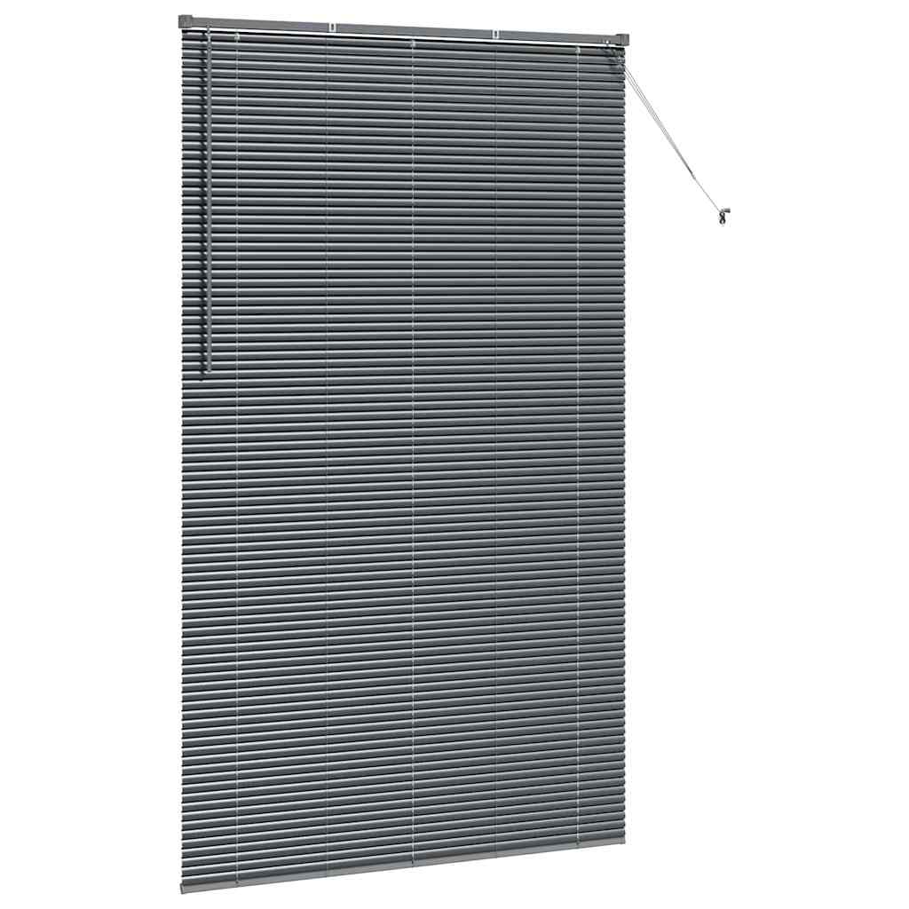 vidaXL Βενετσιάνικες Ρόδες Σκούρο Γκρι 220 x 125 εκ Αλουμίνιο