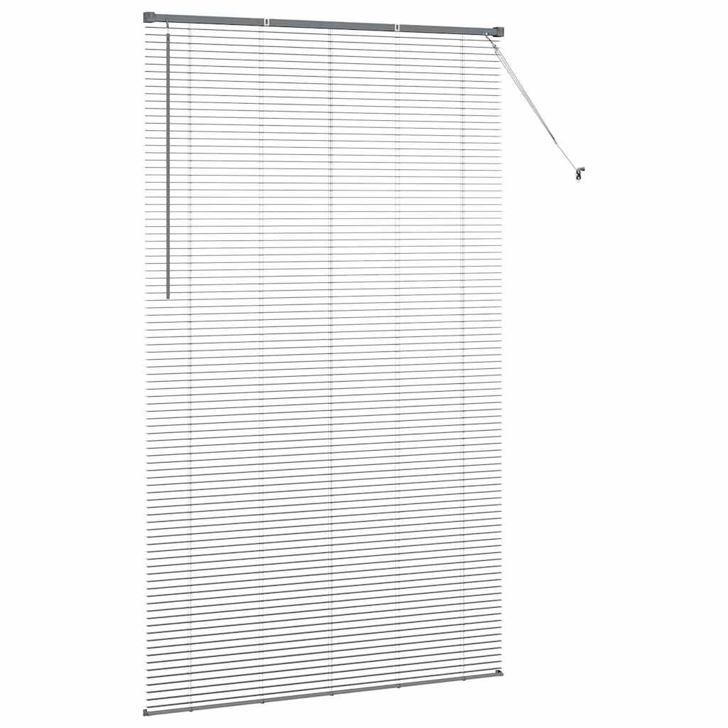 vidaXL Βενετσιάνικες Ρόδες Σκούρο Γκρι 220 x 125 εκ Αλουμίνιο