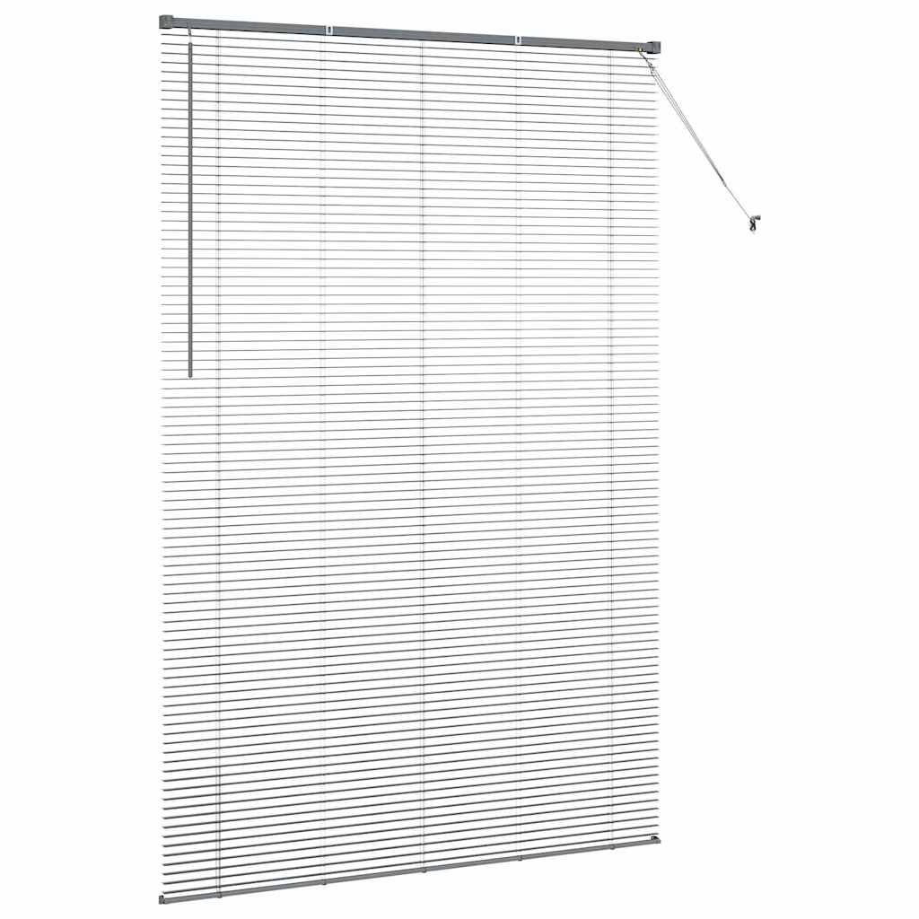 vidaXL Βενετσιάνικες Ρόδες Σκούρο Γκρι 220x150εκ Αλουμίνιο