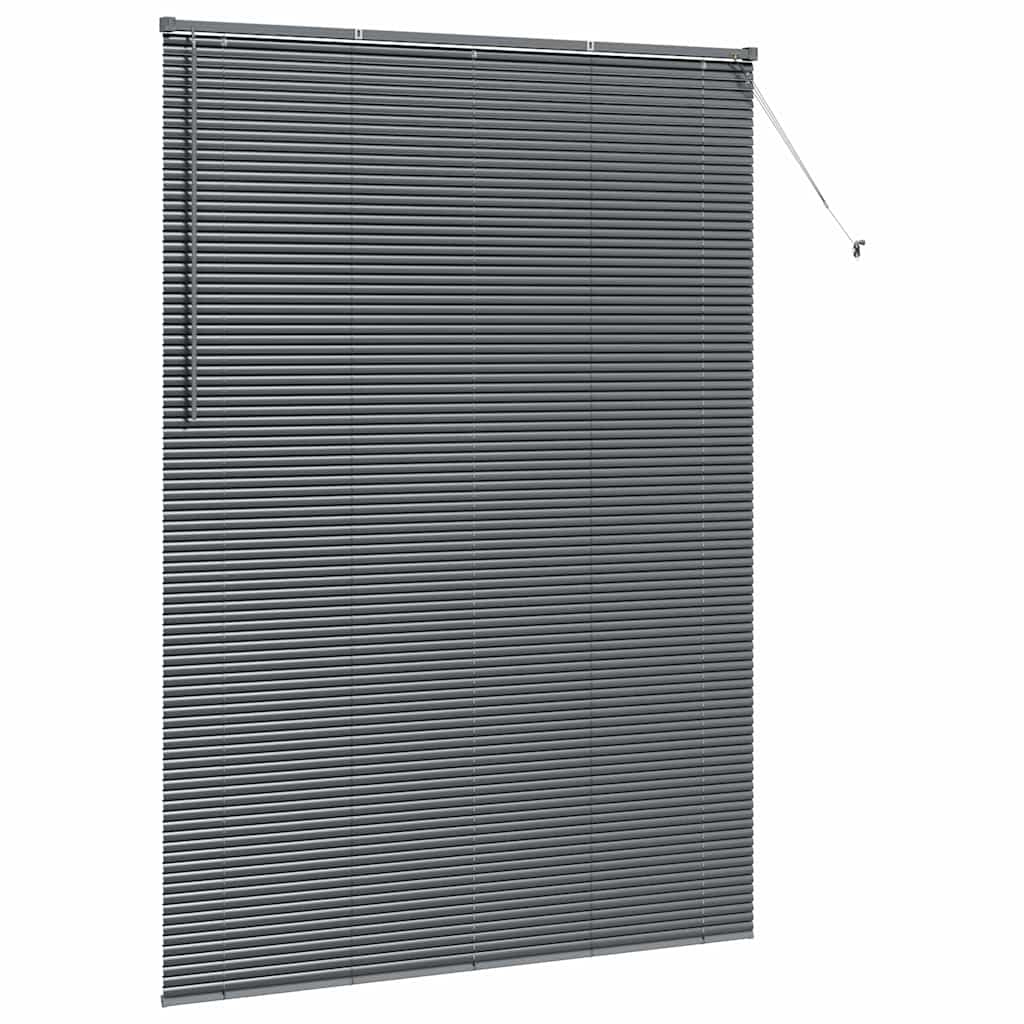 vidaXL Βενετσιάνικες Ρόδες Σκούρο Γκρι 220 x 155 εκ Αλουμίνιο