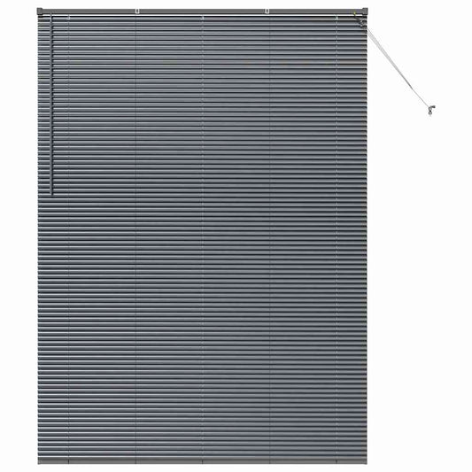 vidaXL Βενετσιάνικες Ρόδες Σκούρο Γκρι 220 x 155 εκ Αλουμίνιο