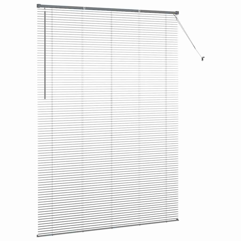 vidaXL Βενετσιάνικες Ρόδες Σκούρο Γκρι 220 x 160 εκ Αλουμίνιο