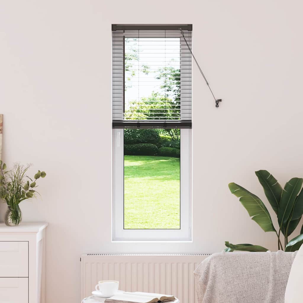 vidaXL Βενετσιάνικες Ρόδες Μαύρο 130 x 45 εκ Αλουμίνιο