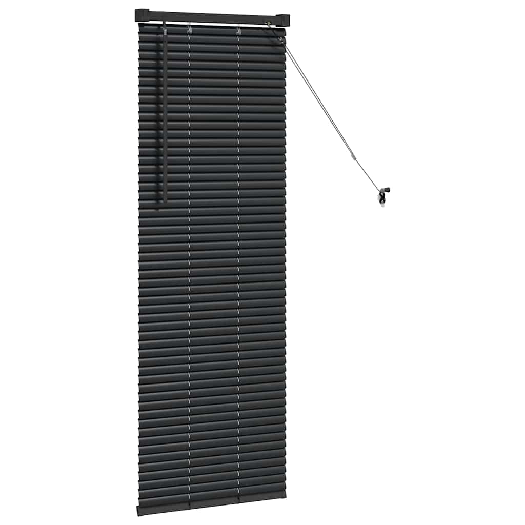 vidaXL Βενετσιάνικες Ρόδες Μαύρο 130 x 45 εκ Αλουμίνιο