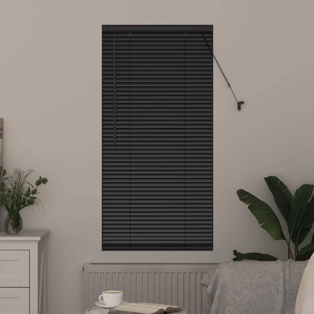 vidaXL Βενετσιάνικες Ρόδες Μαύρο 130 x 60 εκ Αλουμίνιο