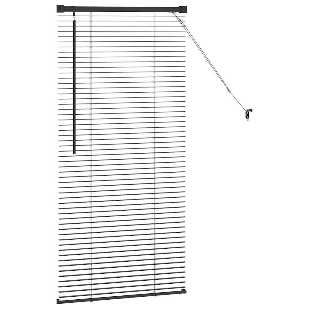 vidaXL Βενετσιάνικες Ρόδες Μαύρο 130 x 60 εκ Αλουμίνιο