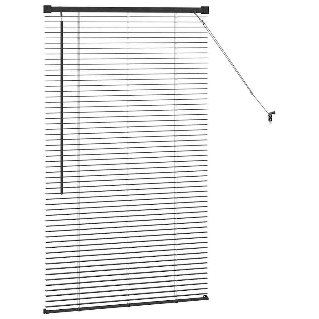vidaXL Βενετσιάνικες Ρόδες Μαύρο 130 x 80 εκ Αλουμίνιο