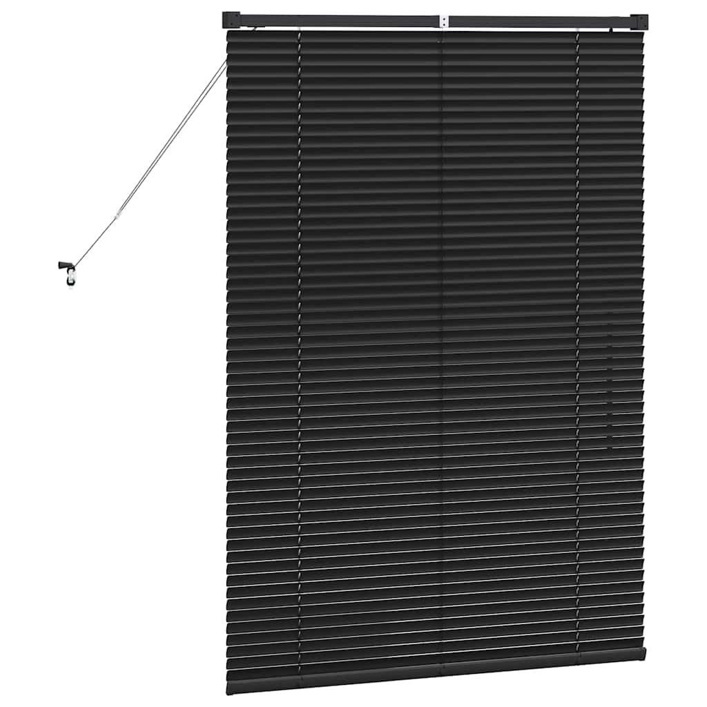 vidaXL Βενετσιάνικες Ρόδες Μαύρο 130 x 90 εκ Αλουμίνιο