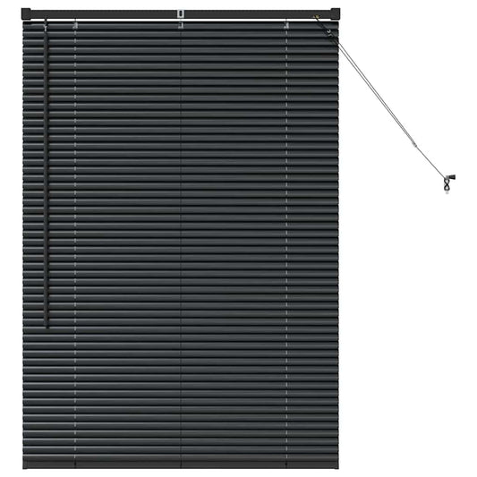 vidaXL Βενετσιάνικες Ρόδες Μαύρο 130 x 90 εκ Αλουμίνιο
