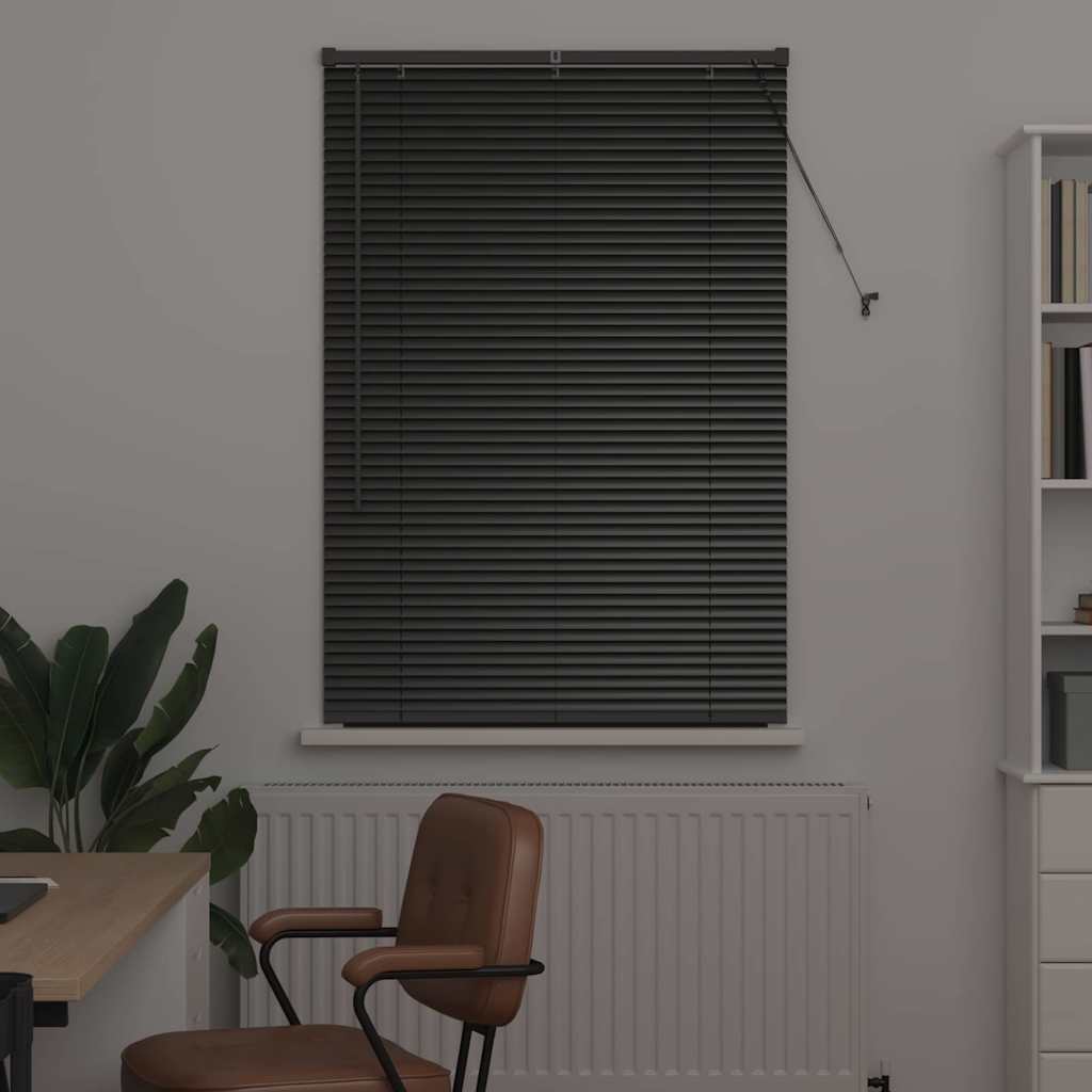 vidaXL Βενετσιάνικες Ρόδες Μαύρο 130 x 95 εκ Αλουμίνιο