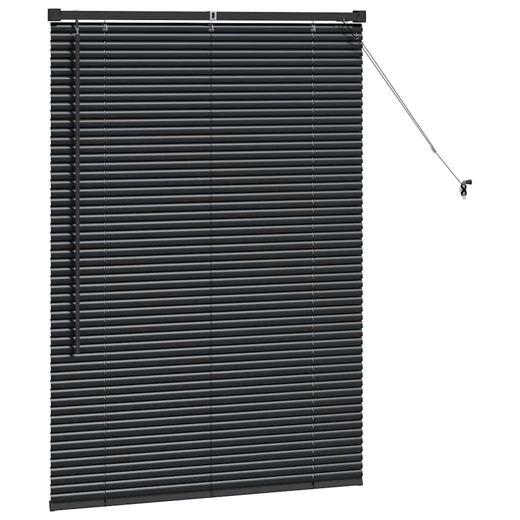 vidaXL Βενετσιάνικες Ρόδες Μαύρο 130 x 95 εκ Αλουμίνιο