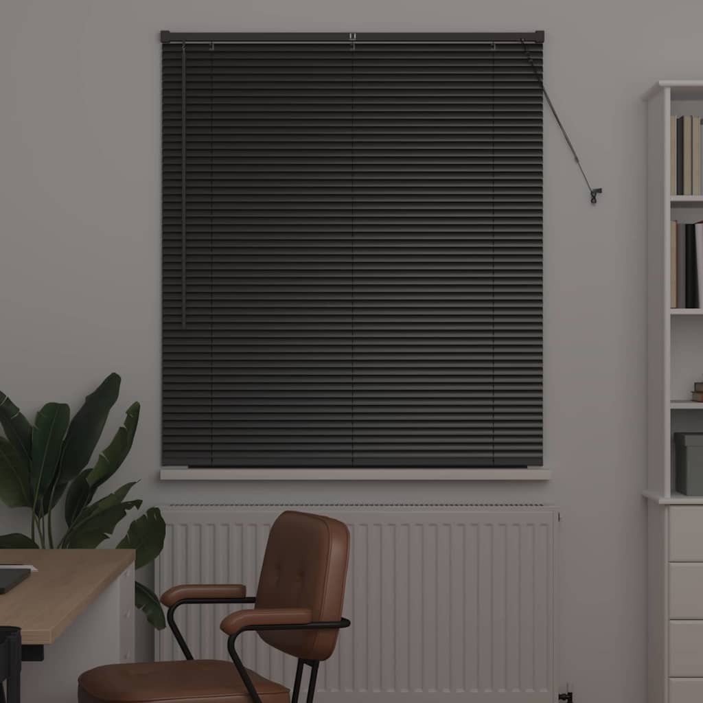 vidaXL Βενετσιάνικες Ρόδες Μαύρο 130 x 115 εκ Αλουμίνιο