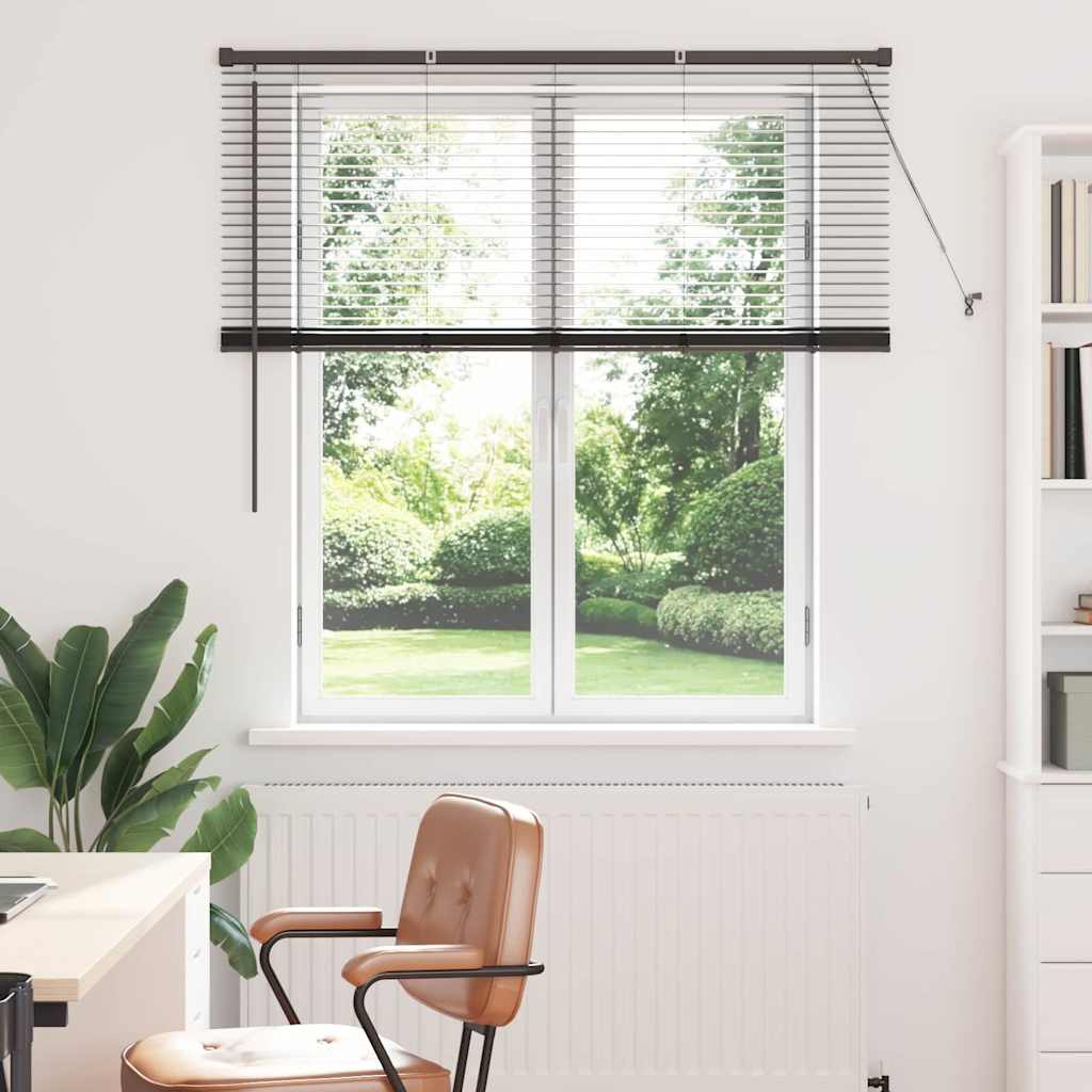 vidaXL Βενετσιάνικες Ρόδες Μαύρο 130 x 135 εκ Αλουμίνιο