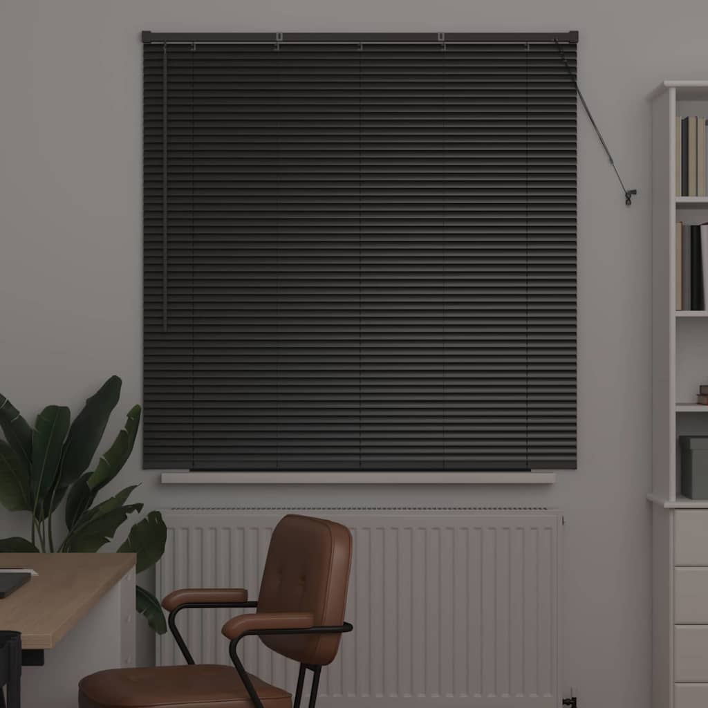 vidaXL Βενετσιάνικες Ρόδες Μαύρο 130 x 135 εκ Αλουμίνιο