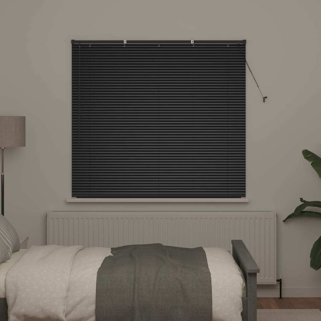 vidaXL Βενετσιάνικες Ρόδες Μαύρο 130 x 145 εκ Αλουμίνιο
