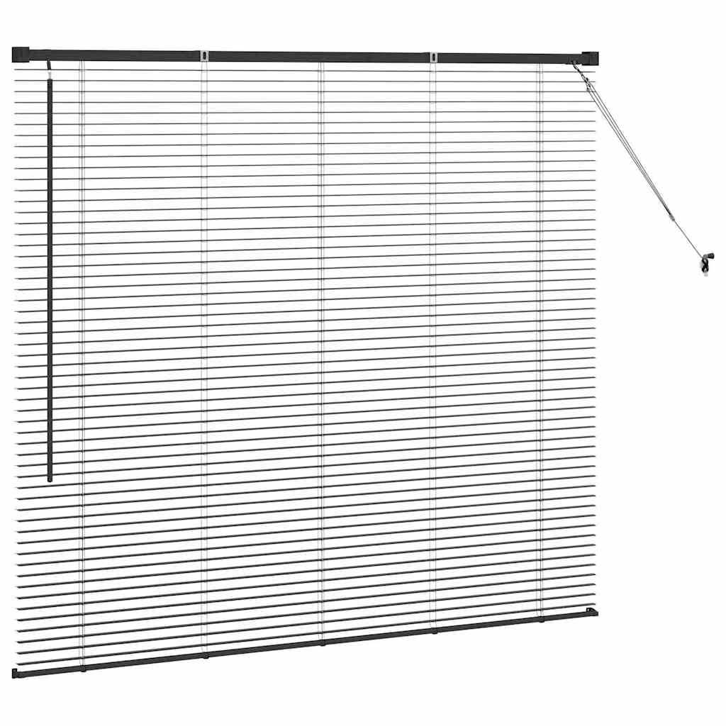 vidaXL Βενετσιάνικες Ρόδες Μαύρο 130 x 145 εκ Αλουμίνιο