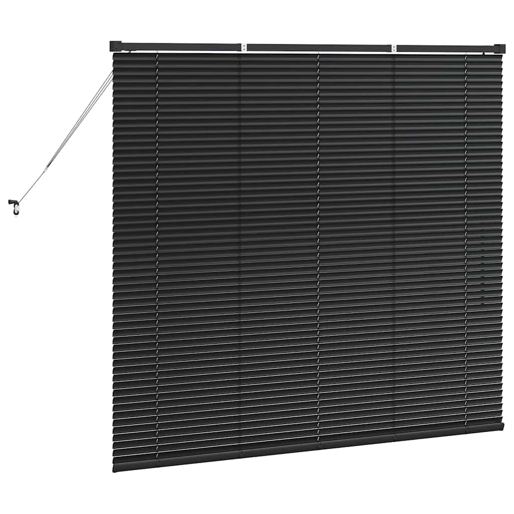 vidaXL Βενετσιάνικες Ρόδες Μαύρο 130 x 145 εκ Αλουμίνιο