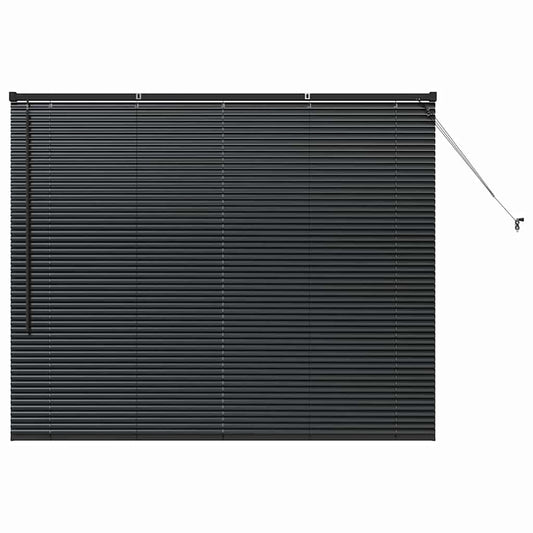 vidaXL Βενετσιάνικες Ρόδες Μαύρο 130 x 160 εκ Αλουμίνιο