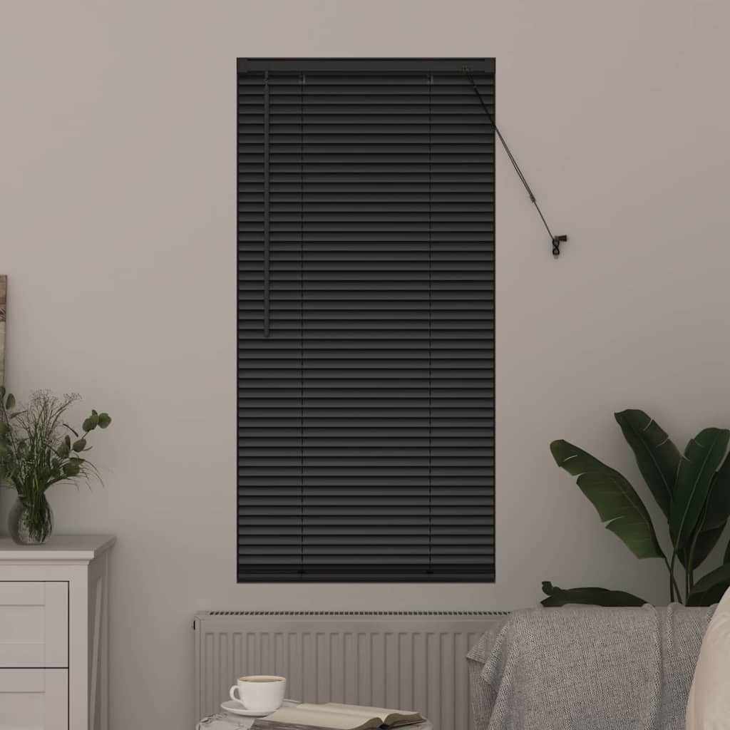 vidaXL Βενετσιάνικες Ρόδες Μαύρο 175 x 55 εκ Αλουμίνιο