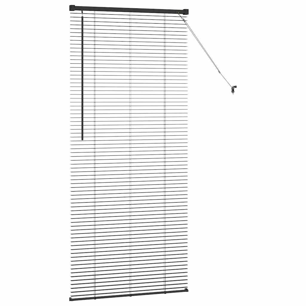 vidaXL Βενετσιάνικες Ρόδες Μαύρο 175 x 70 εκ Αλουμίνιο